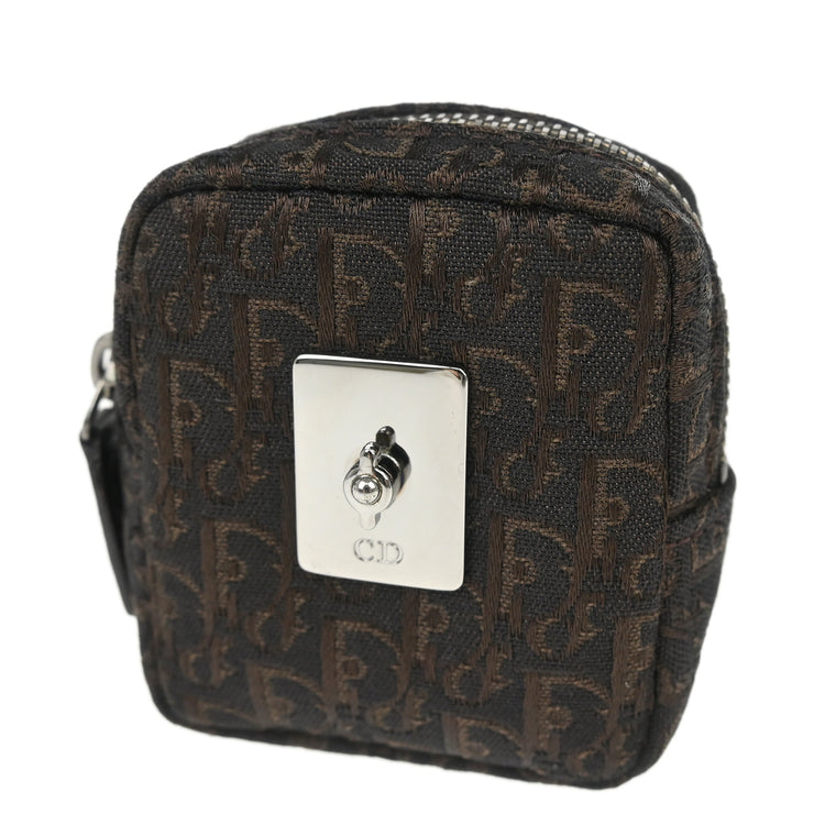 Christian Dior 2002 Brown Canvas Trotter Mini Pouch