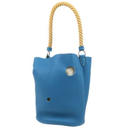 Hermes Blue Jean Taurillon Clemence Mangeoire MM Handbag