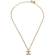 Chanel Mini CC Gold Chain Pendant Necklace 376