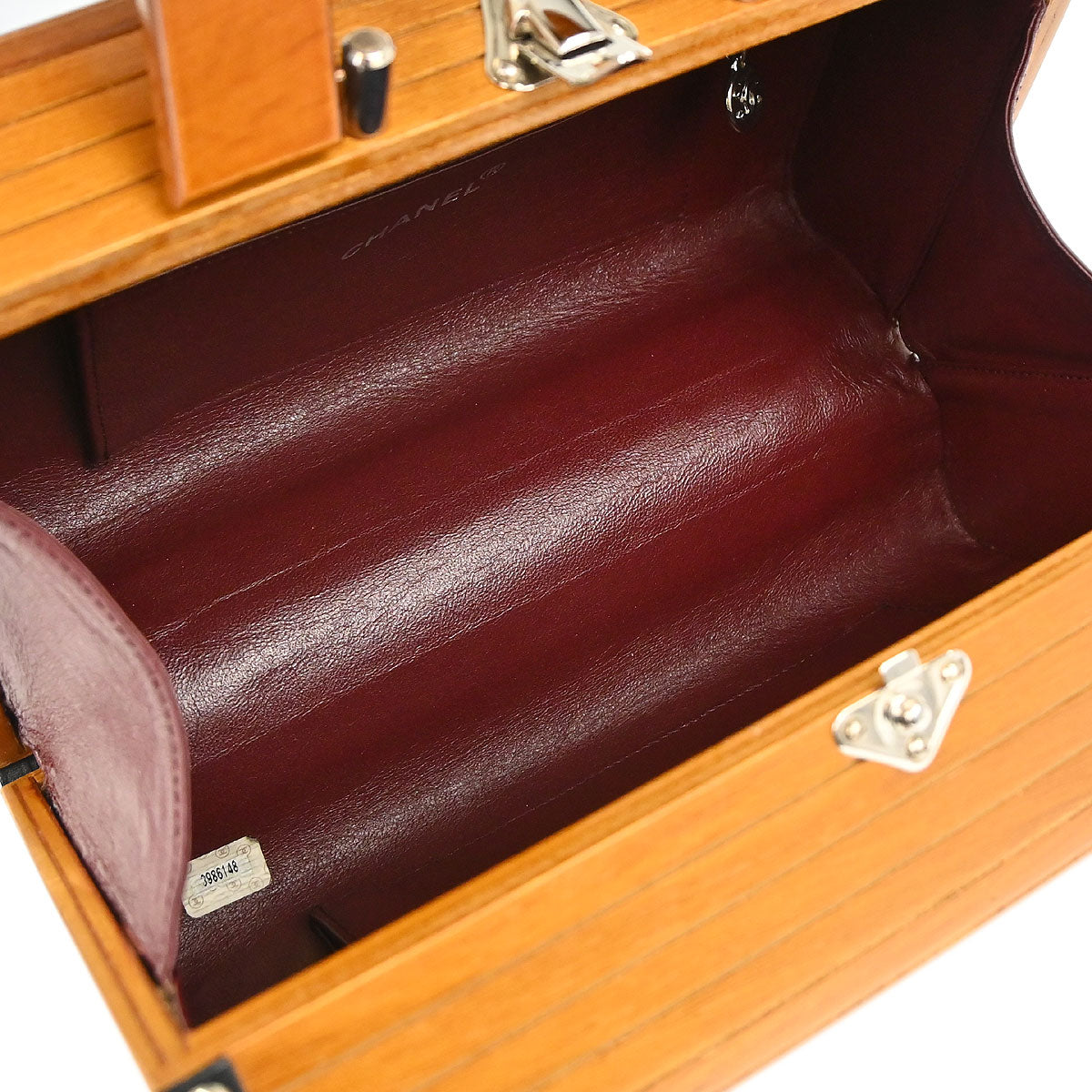 Chanel 1994-1996 Brown Black Wood Vanity Handbag Box