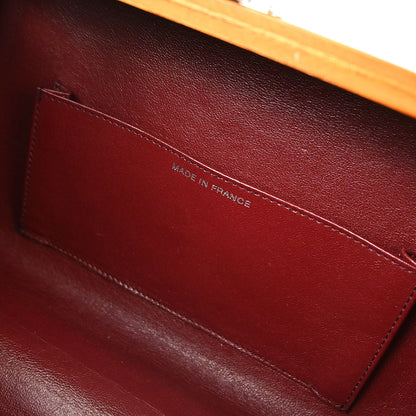Chanel 1994-1996 Brown Black Wood Vanity Handbag Box