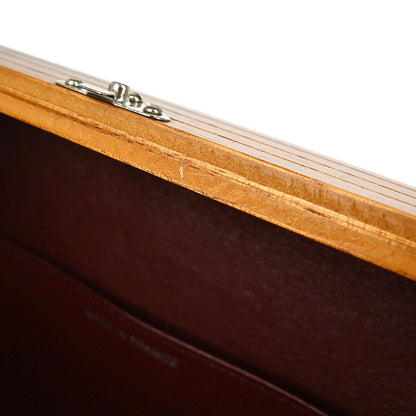 Chanel 1994-1996 Brown Black Wood Vanity Handbag Box