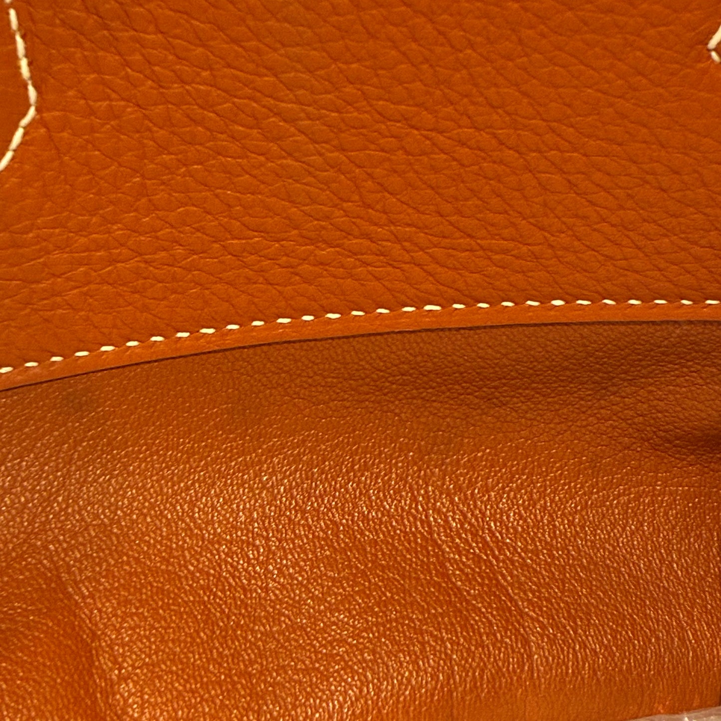 Hermes Brique Taurillon Clemence Haut a Courroies 50 Handbag