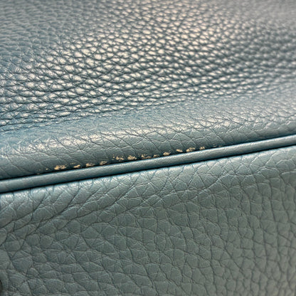 Hermes Blue Jean Taurillon Clemence Lindy 34 Shoulder Bag