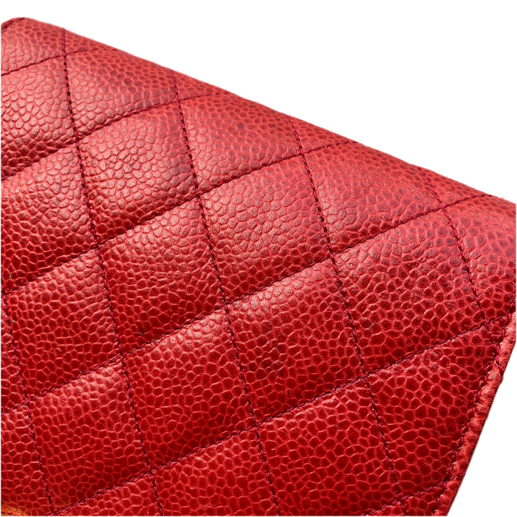 CHANEL 1989-1991 Bum Belt Bag Red Caviar Skin #75