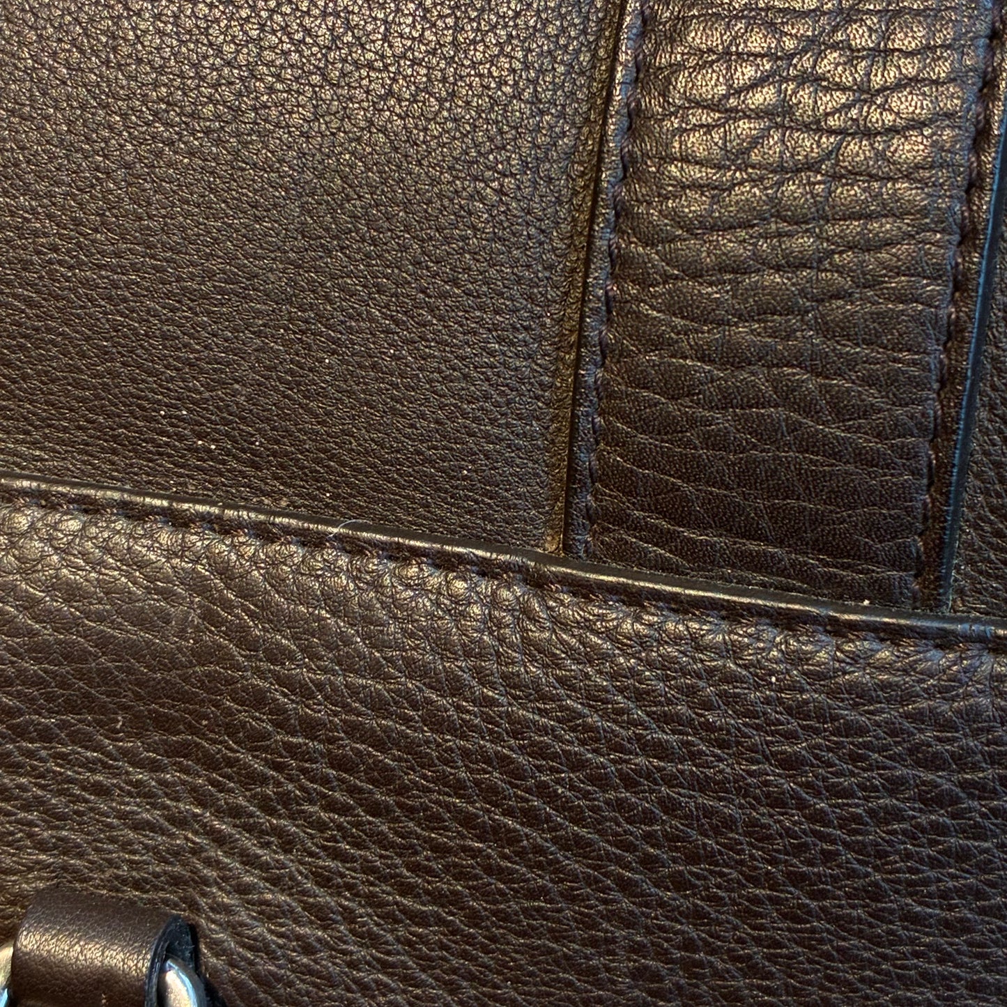 Prada Dark Brown Leather Handbag