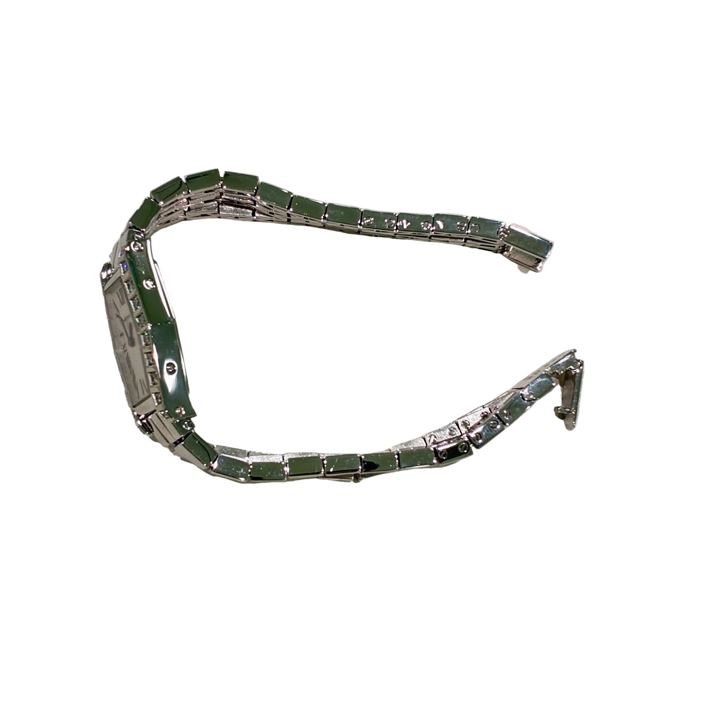 Cartier Lanieres Tonneau Quartz Watch Ref.2560 18KWG Diamond