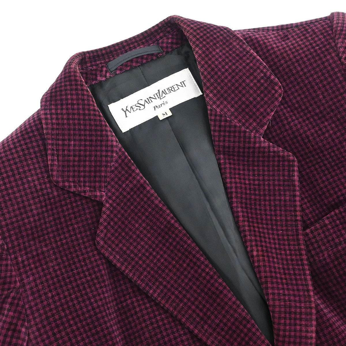 Yves Saint Laurent Setup Suit Jacket Skirt Bordeaux #M