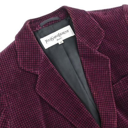 Yves Saint Laurent Setup Suit Jacket Skirt Bordeaux #M