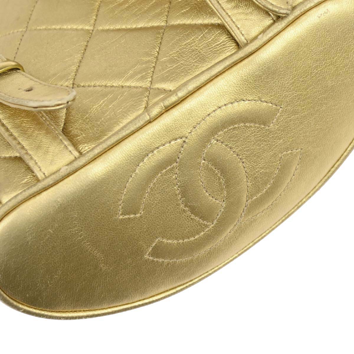Chanel Gold Lambskin Duma Backpack Small