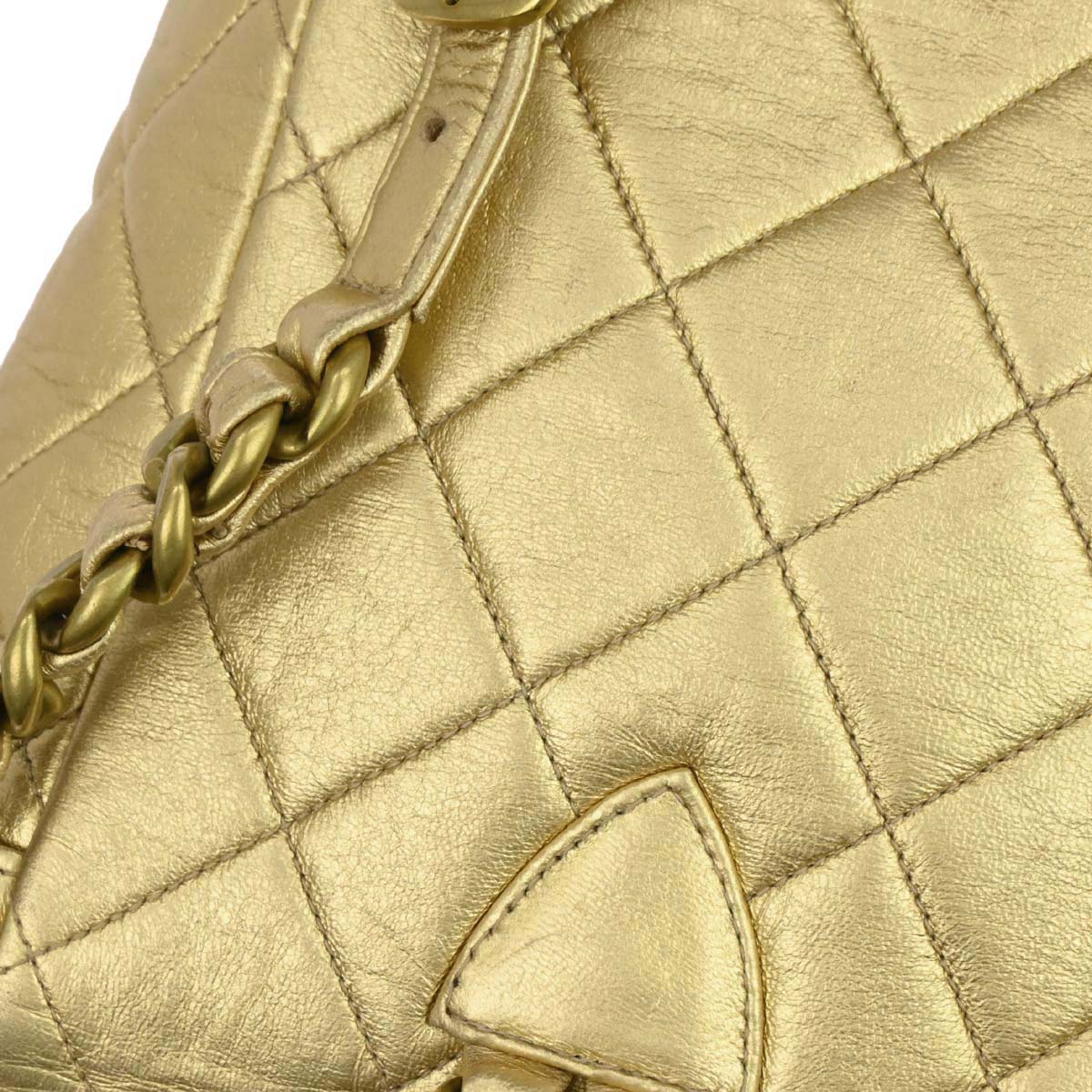 Chanel Gold Lambskin Duma Backpack Small