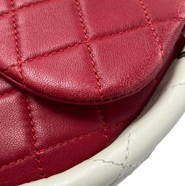 Chanel 2013-2014 Red Lambskin Small Hula Hoop Handbag