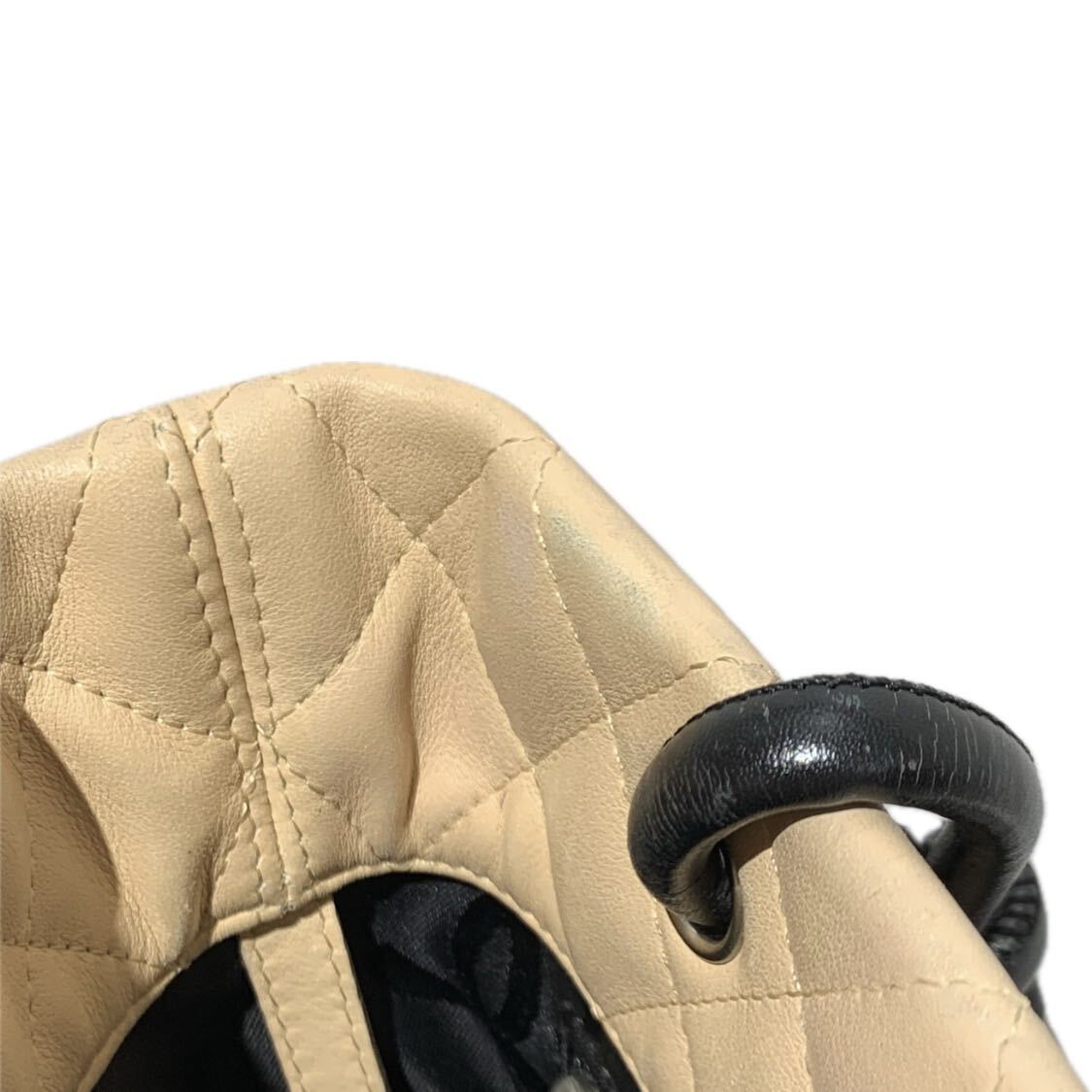 Chanel 2004-2005 Beige Calfskin Cambon Ligne Tote Handbag