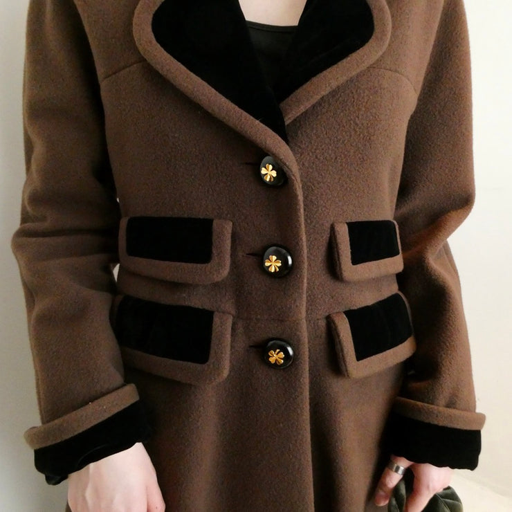 CHANEL knee-length A-line coat #36