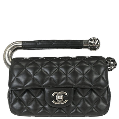 Chanel Black Lambskin Around the World Handbag