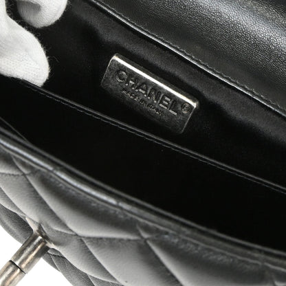 Chanel Black Lambskin Around the World Handbag