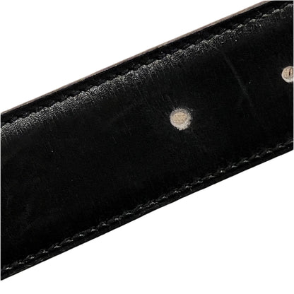 Hermes Black Box Calf Constance Reversible Belt #68 Small Good