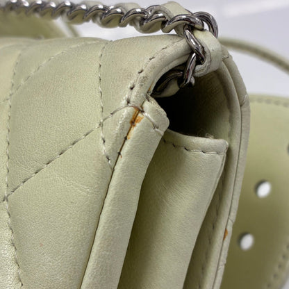 Chanel 2010-2011 Lime Green Lambskin Butterfly Shoulder Bag