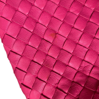 Bottega Veneta Pink Lambskin Intrecciato Hobo Handbag