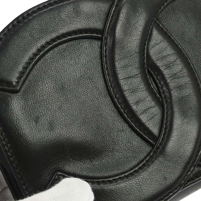 Chanel 1989-1991 Black Lambskin Jumbo CC Tassel Single Chain Shoulder Bag