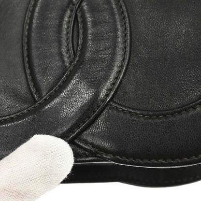 Chanel 1989-1991 Black Lambskin Jumbo CC Tassel Single Chain Shoulder Bag