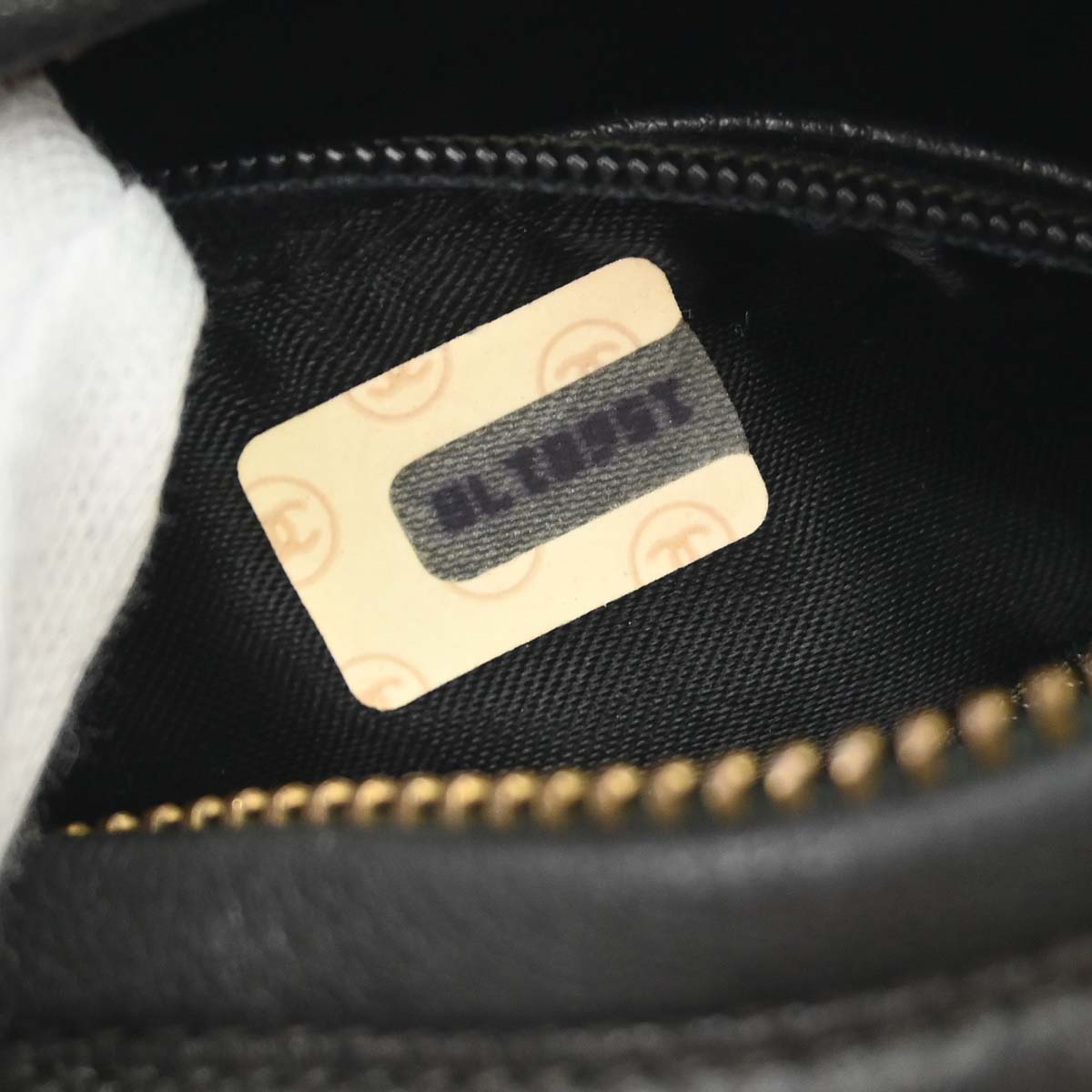 Chanel 1989-1991 Black Lambskin Jumbo CC Tassel Single Chain Shoulder Bag