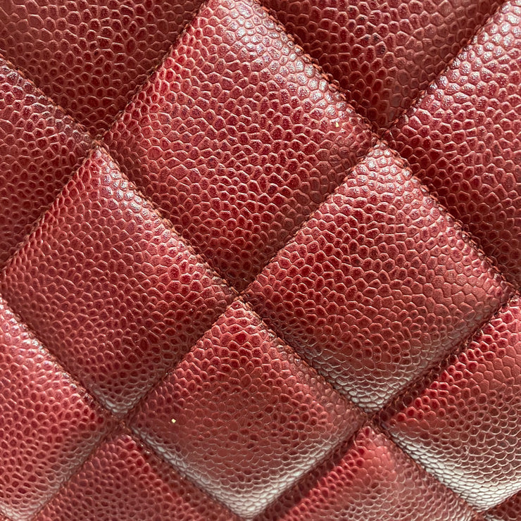 Chanel 1994-1996 Red Caviar Tote Handbag