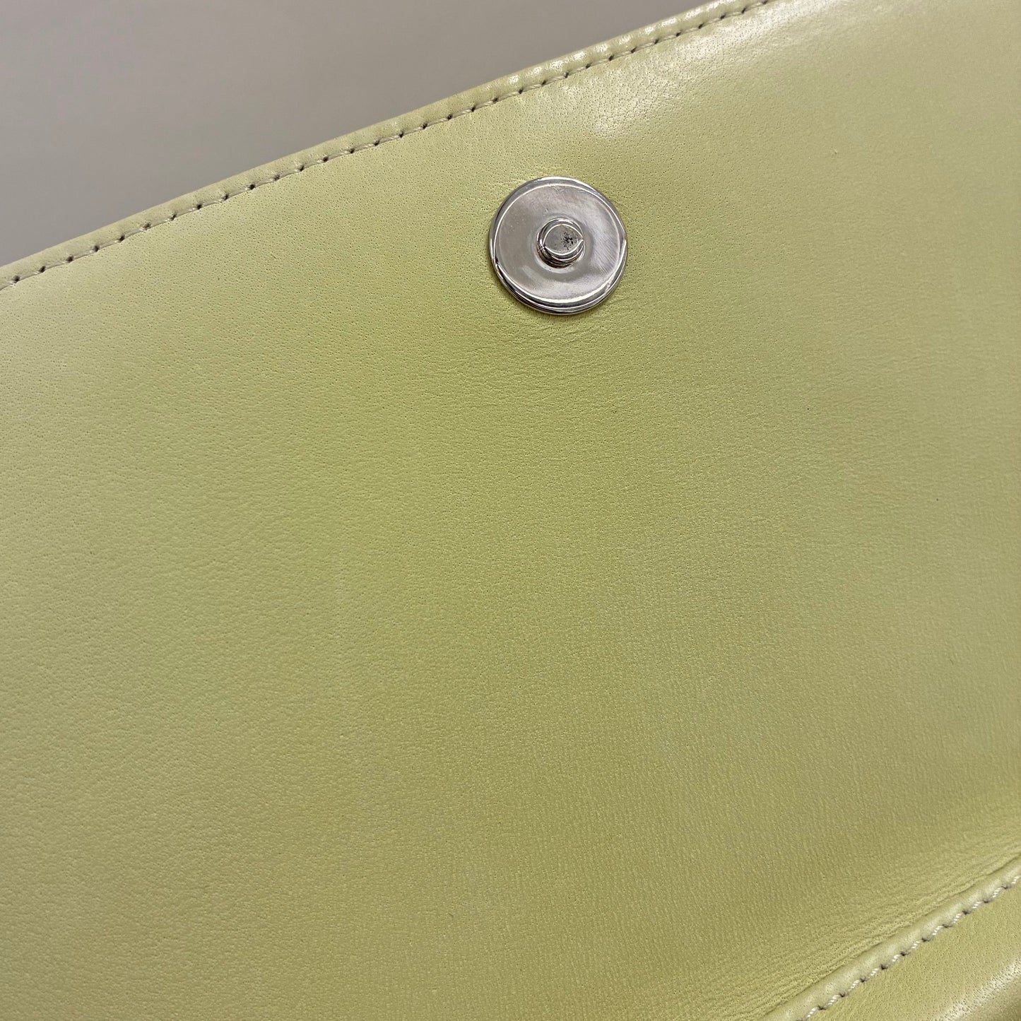 Chanel 2010-2011 Lime Green Lambskin Butterfly Shoulder Bag