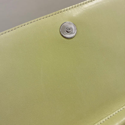 Chanel 2010-2011 Lime Green Lambskin Butterfly Shoulder Bag