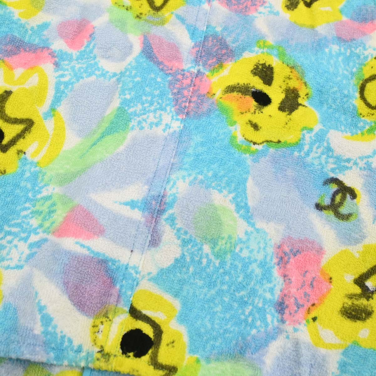 Chanel Flower Pattern Sleeveless Vest Jacket Light Blue Cotton