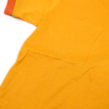 Yves Saint Laurent Logos Round Neck Short Sleeve Top Yellow #150