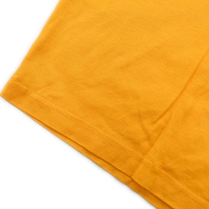 Yves Saint Laurent Logos Round Neck Short Sleeve Top Yellow #150
