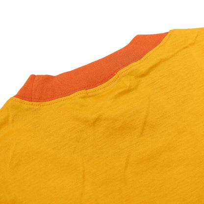 Yves Saint Laurent Logos Round Neck Short Sleeve Top Yellow #150