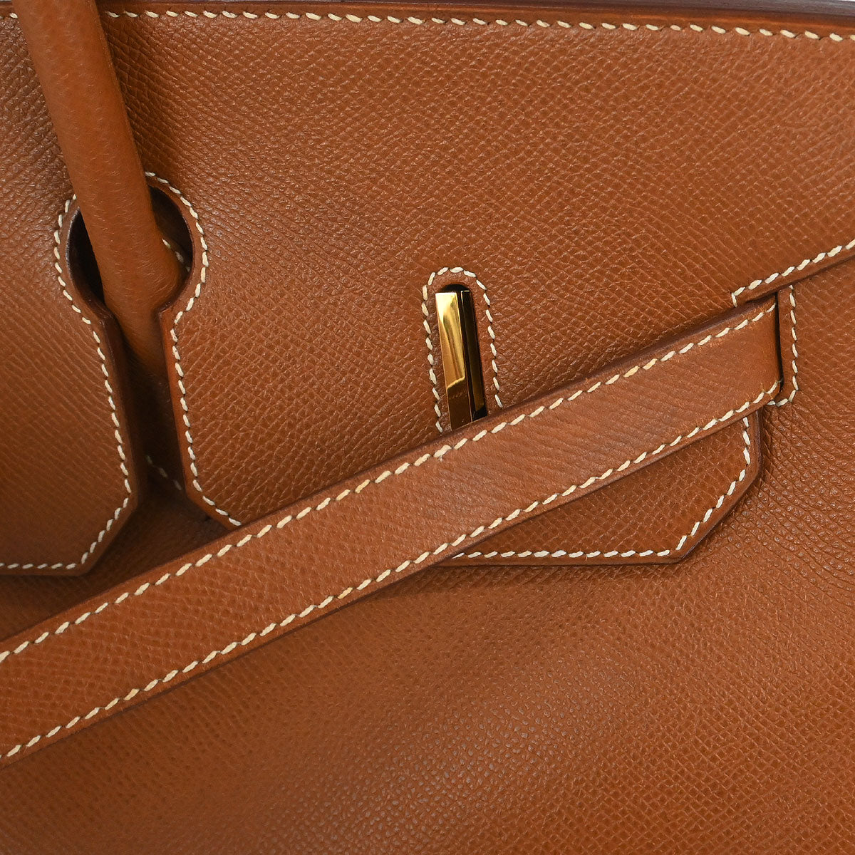 Hermes Gold Courchevel Birkin 40 Handbag