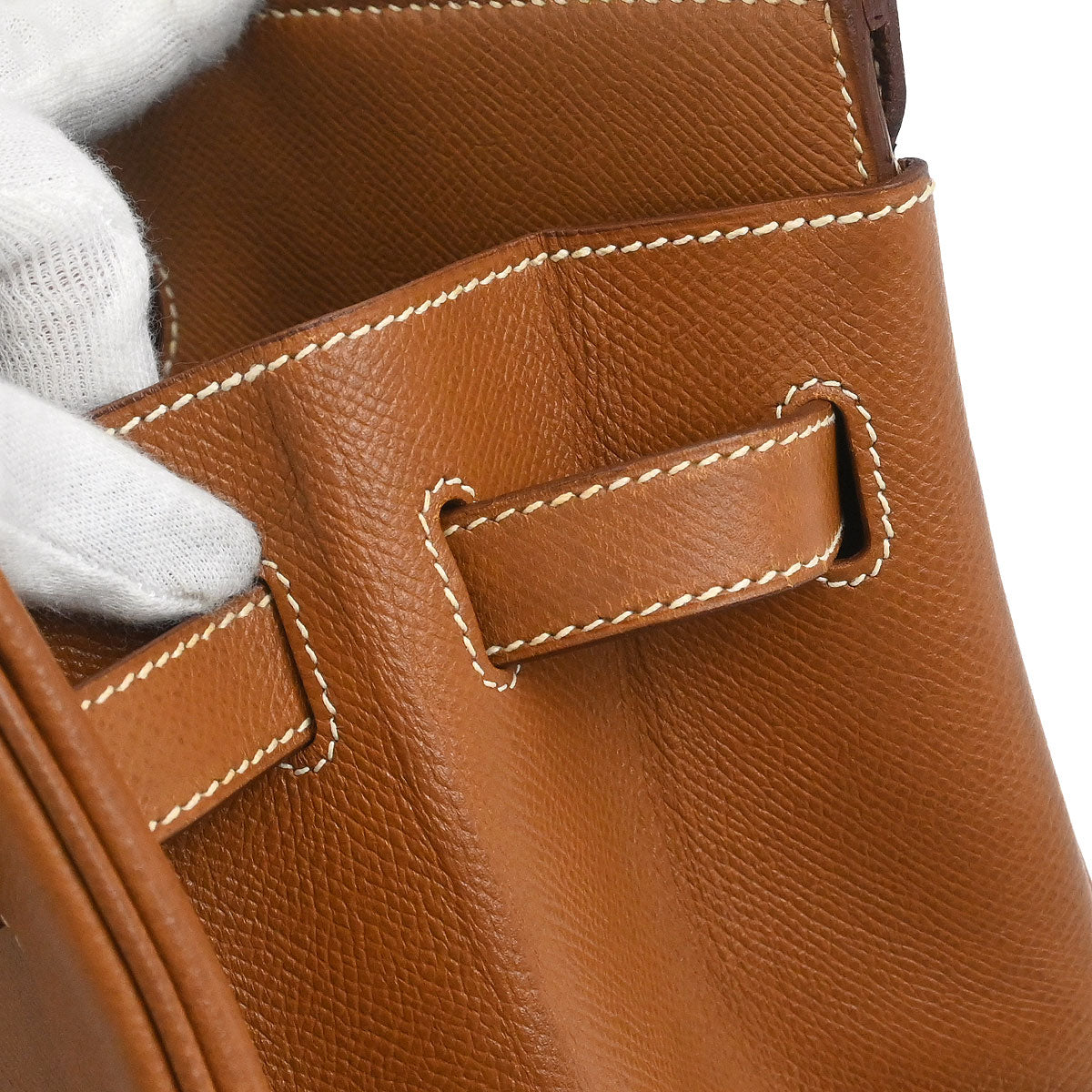 Hermes Gold Courchevel Birkin 40 Handbag