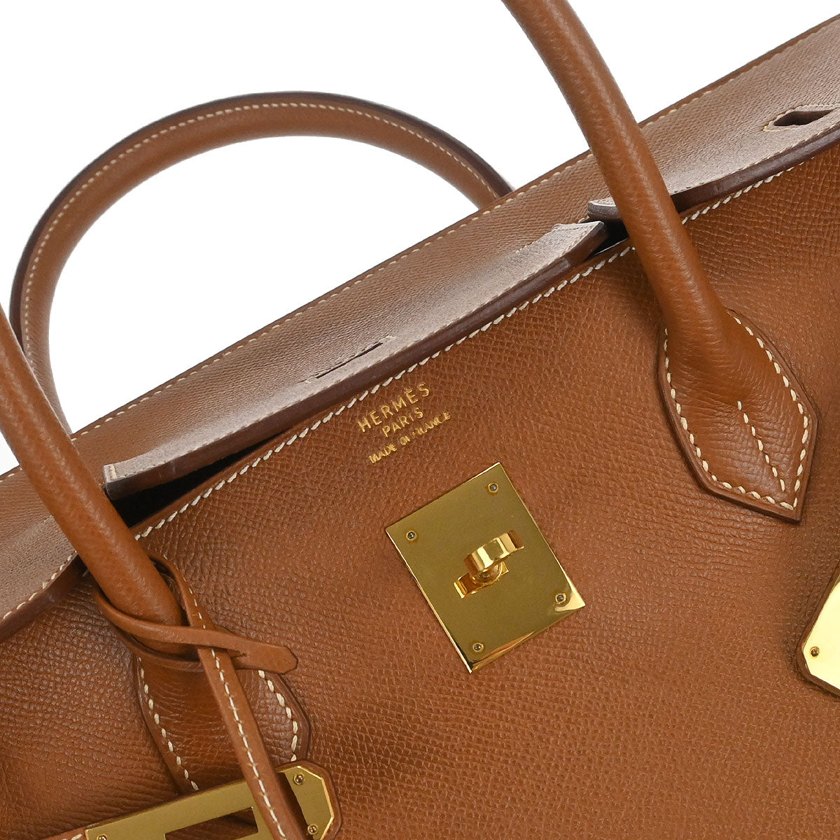 Hermes Gold Courchevel Birkin 40 Handbag