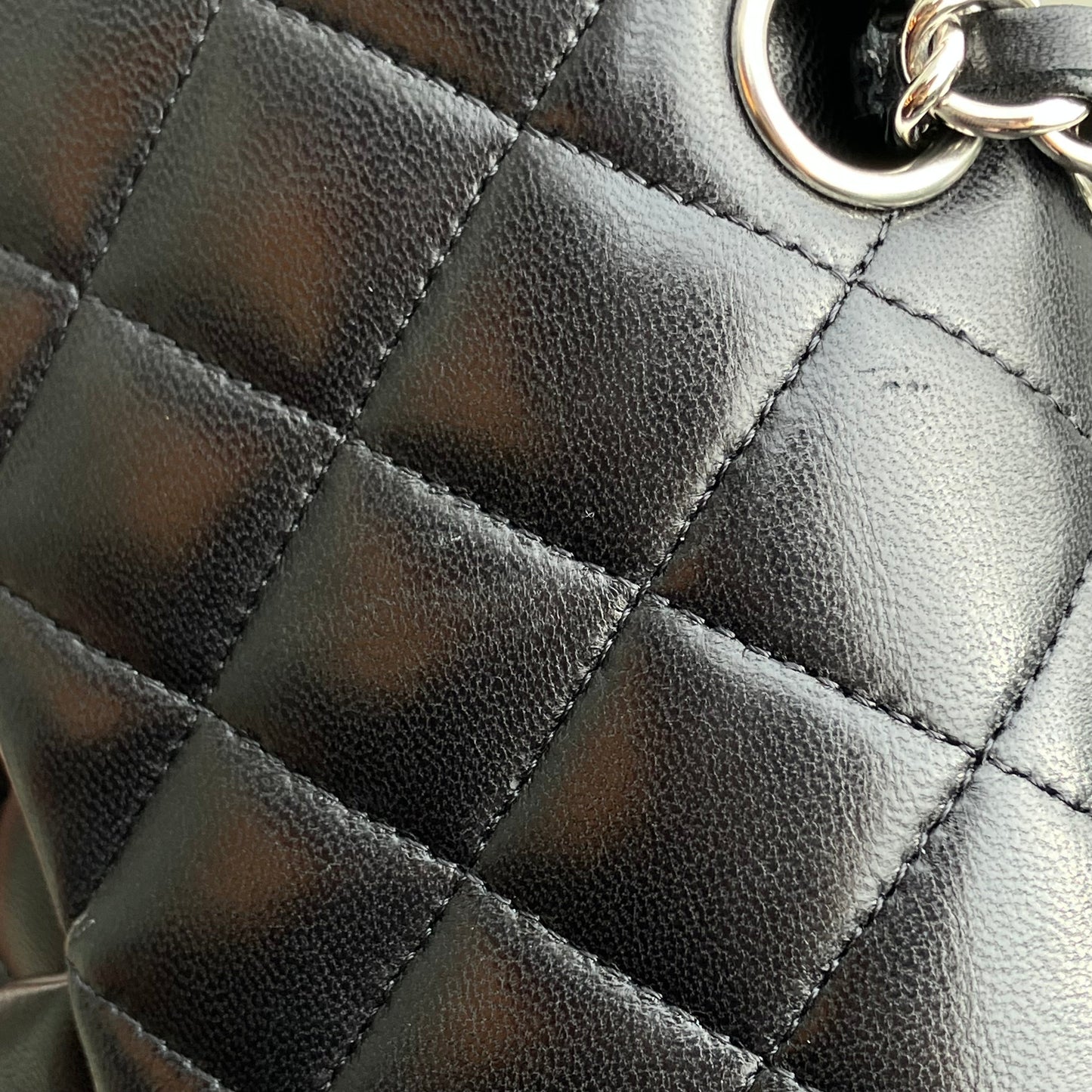 Chanel Black Lambskin Small Classic Double Flap Shoulder Bag