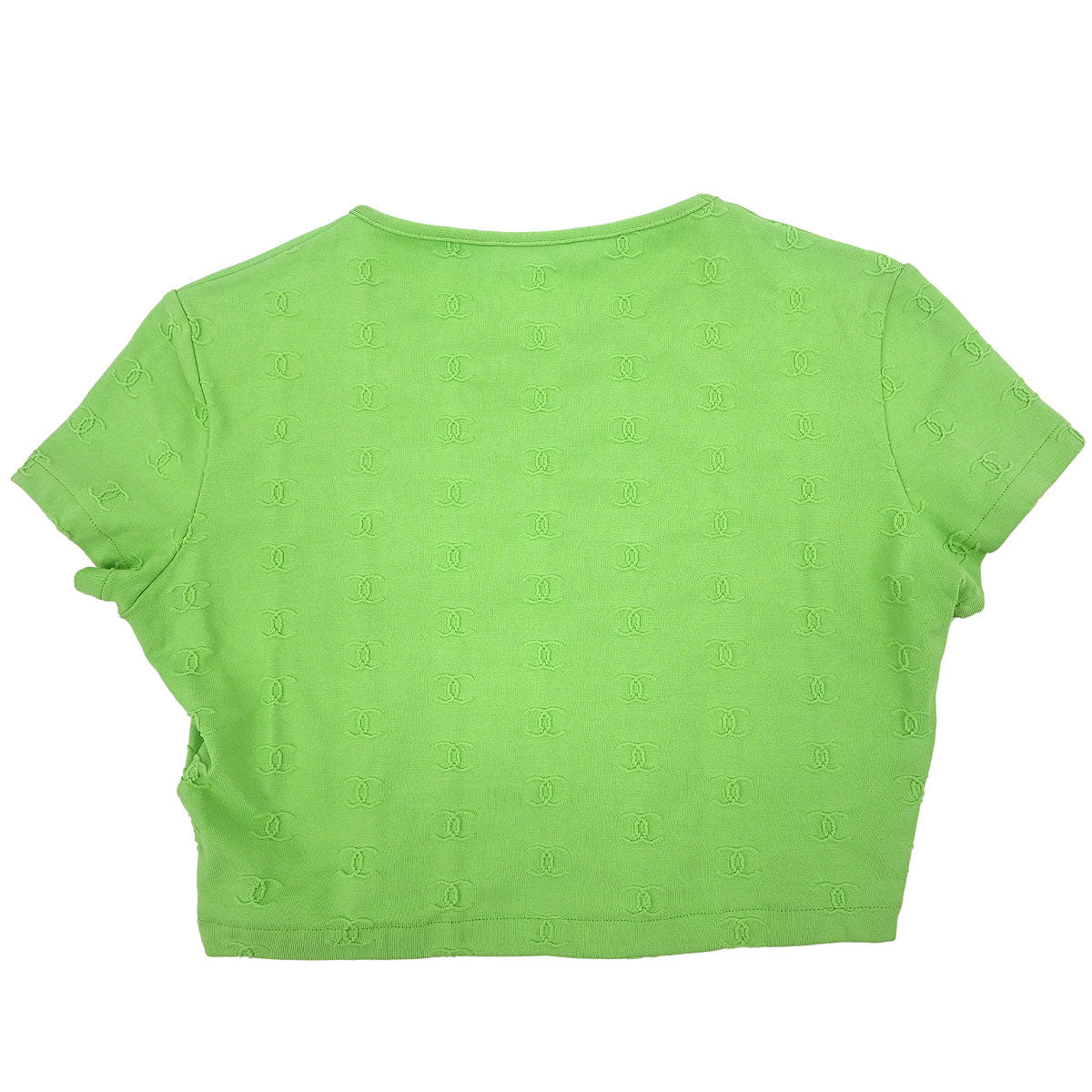 Chanel 1997 Cropped T-shirt Top Green #40