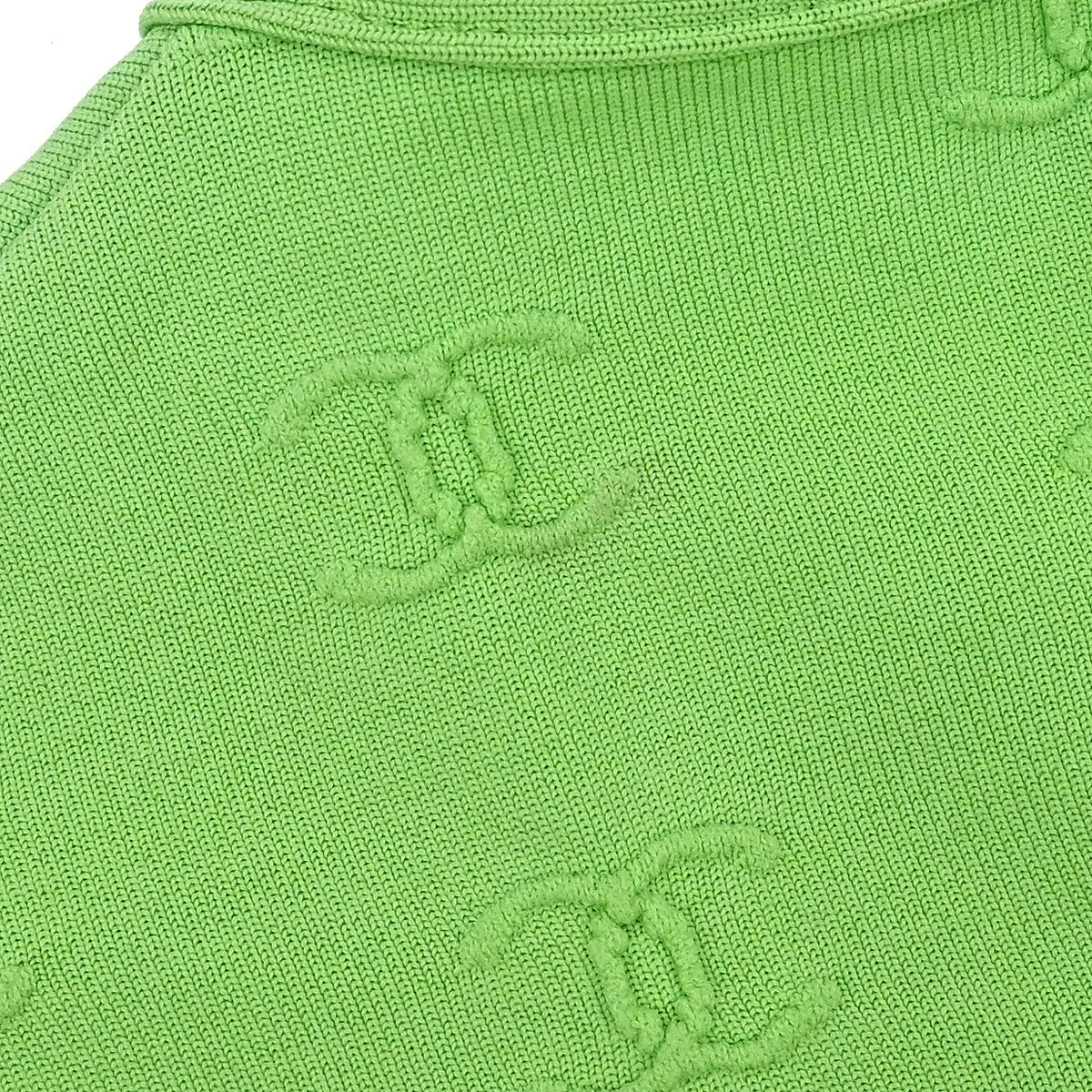Chanel 1997 Cropped T-shirt Top Green #40