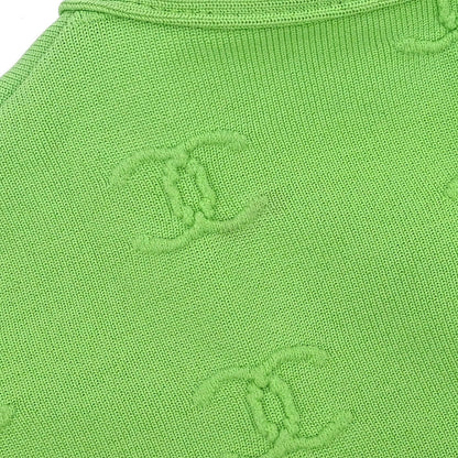 Chanel 1997 Cropped T-shirt Top Green #40