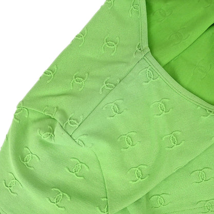 Chanel 1997 Cropped T-shirt Top Green #40