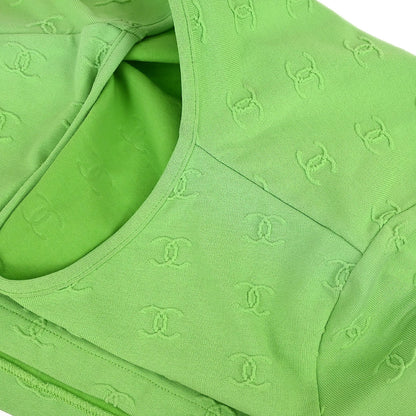 Chanel 1997 Cropped T-shirt Top Green #40