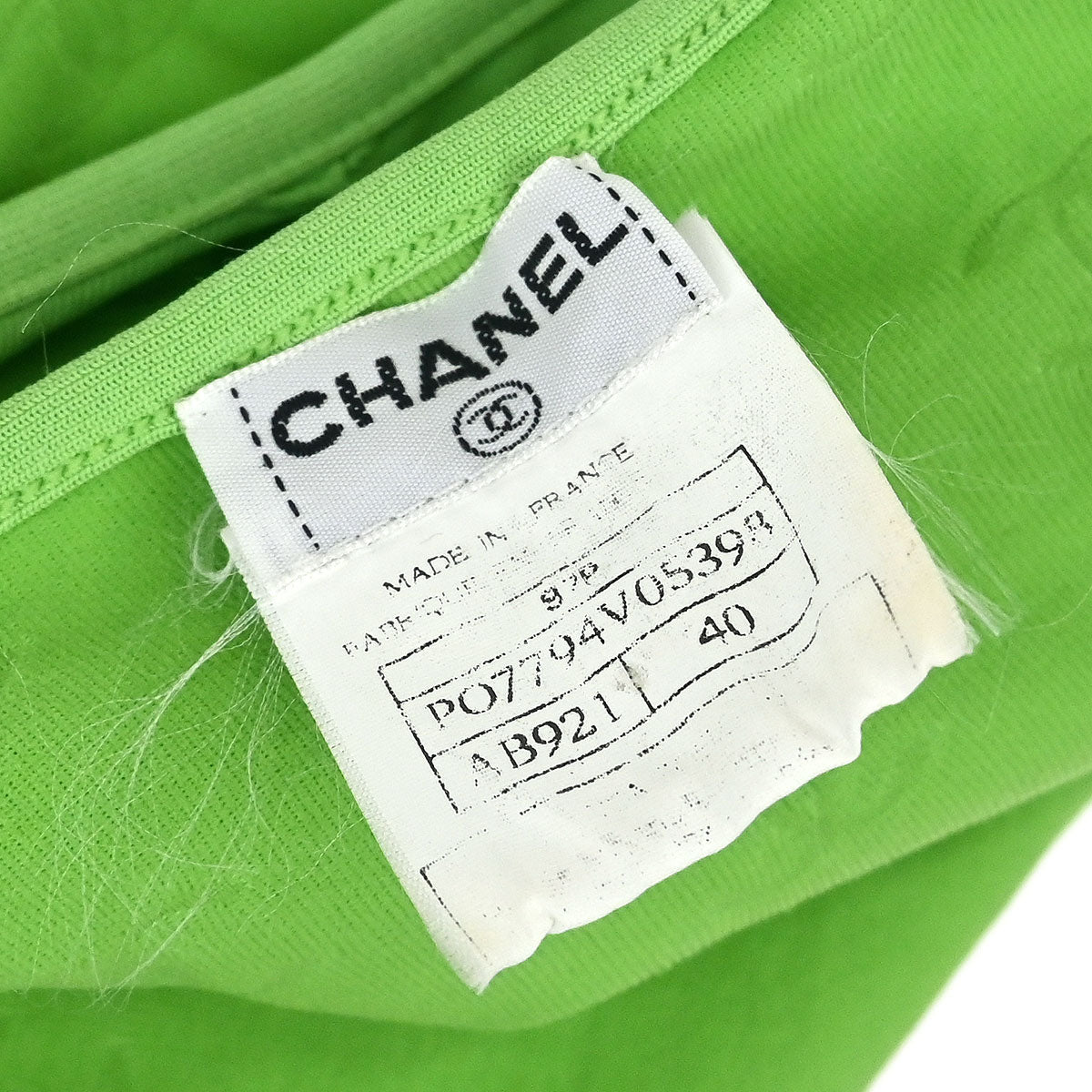 Chanel 1997 Cropped T-shirt Top Green #40