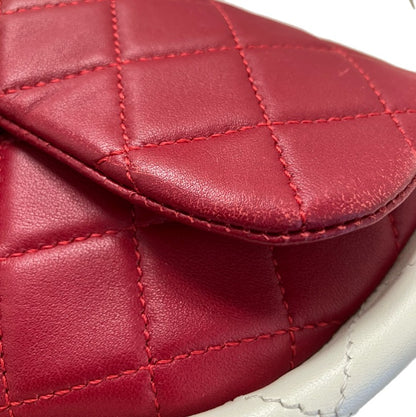 Chanel 2013-2014 Red Lambskin Small Hula Hoop Handbag