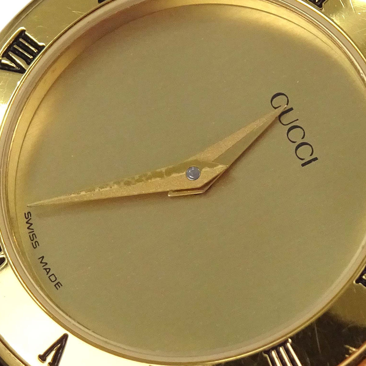 Gucci * 3000.2.L 25 mm Quartz Watch Wristwatch Gold Brown Lizard