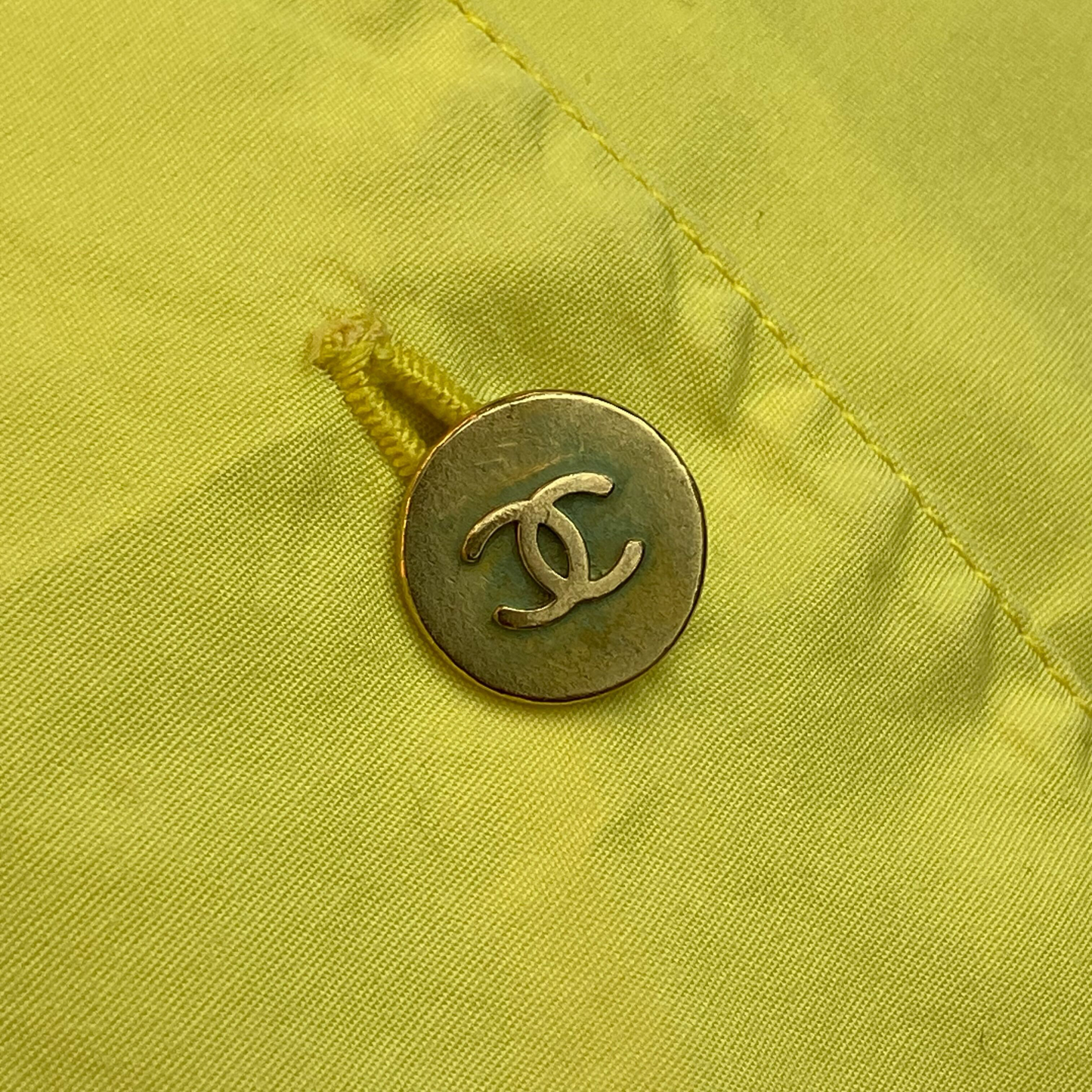 Chanel Blouse Shirt Yellow #36