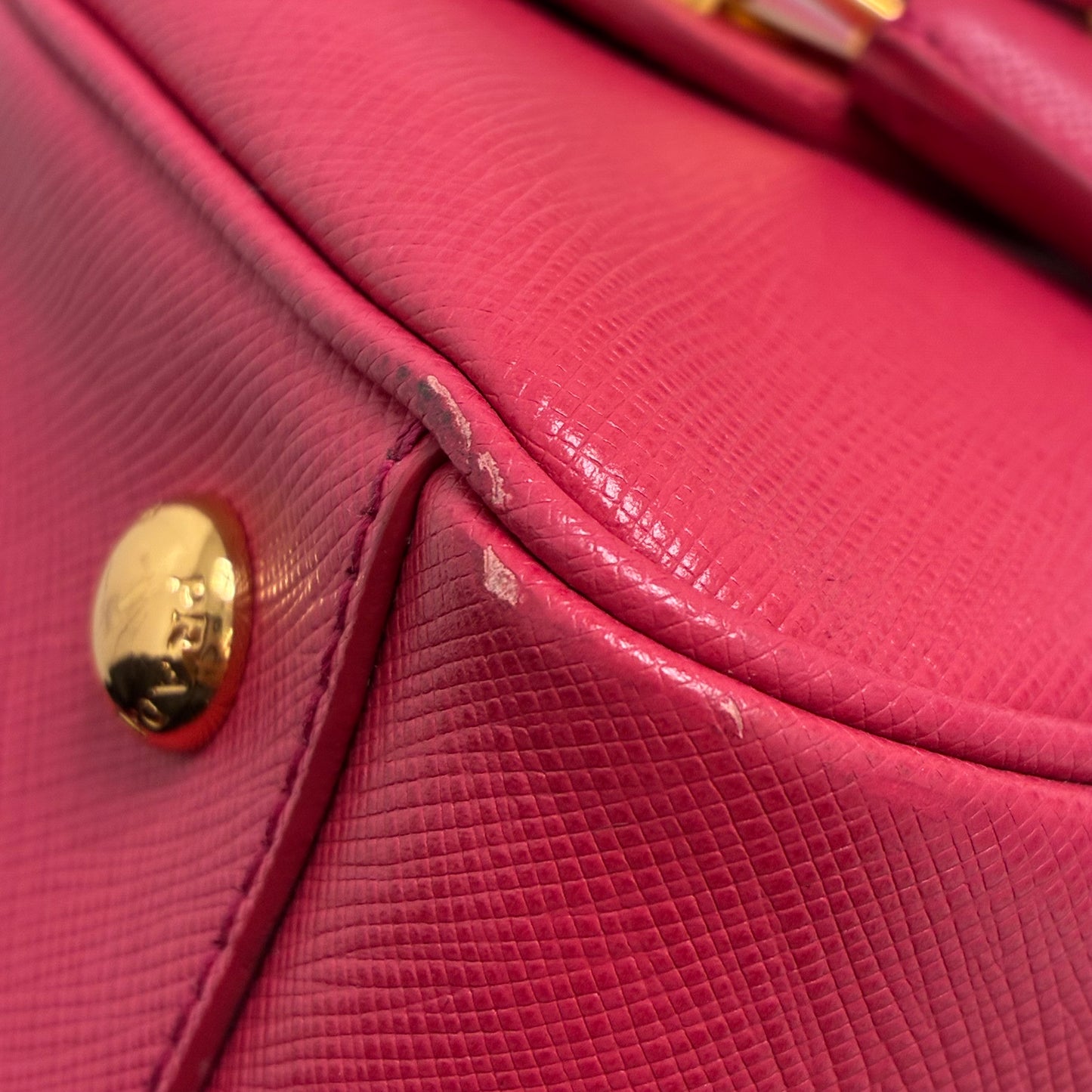 Prada Pink Leather 2way Shoulder Handbag