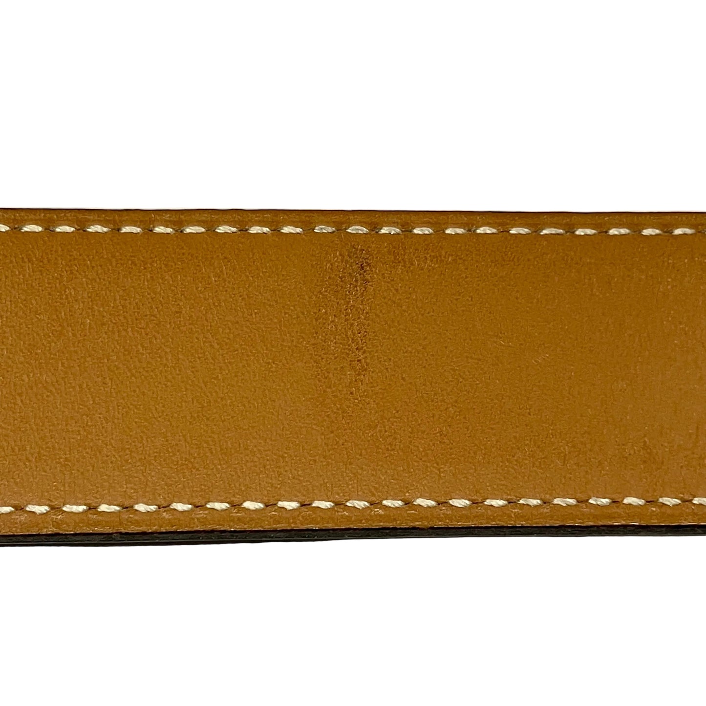 Hermes 1996 Brown Box Calf Le Soleil Hinflower Belt #70 Small Good