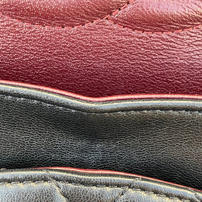 Chanel Black Lambskin Medium Classic Double Flap Shoulder Bag