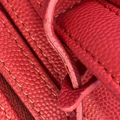 Chanel 2019 Pink Caviar Skin CC Filigree 2way Vanity Shoulder Handbag